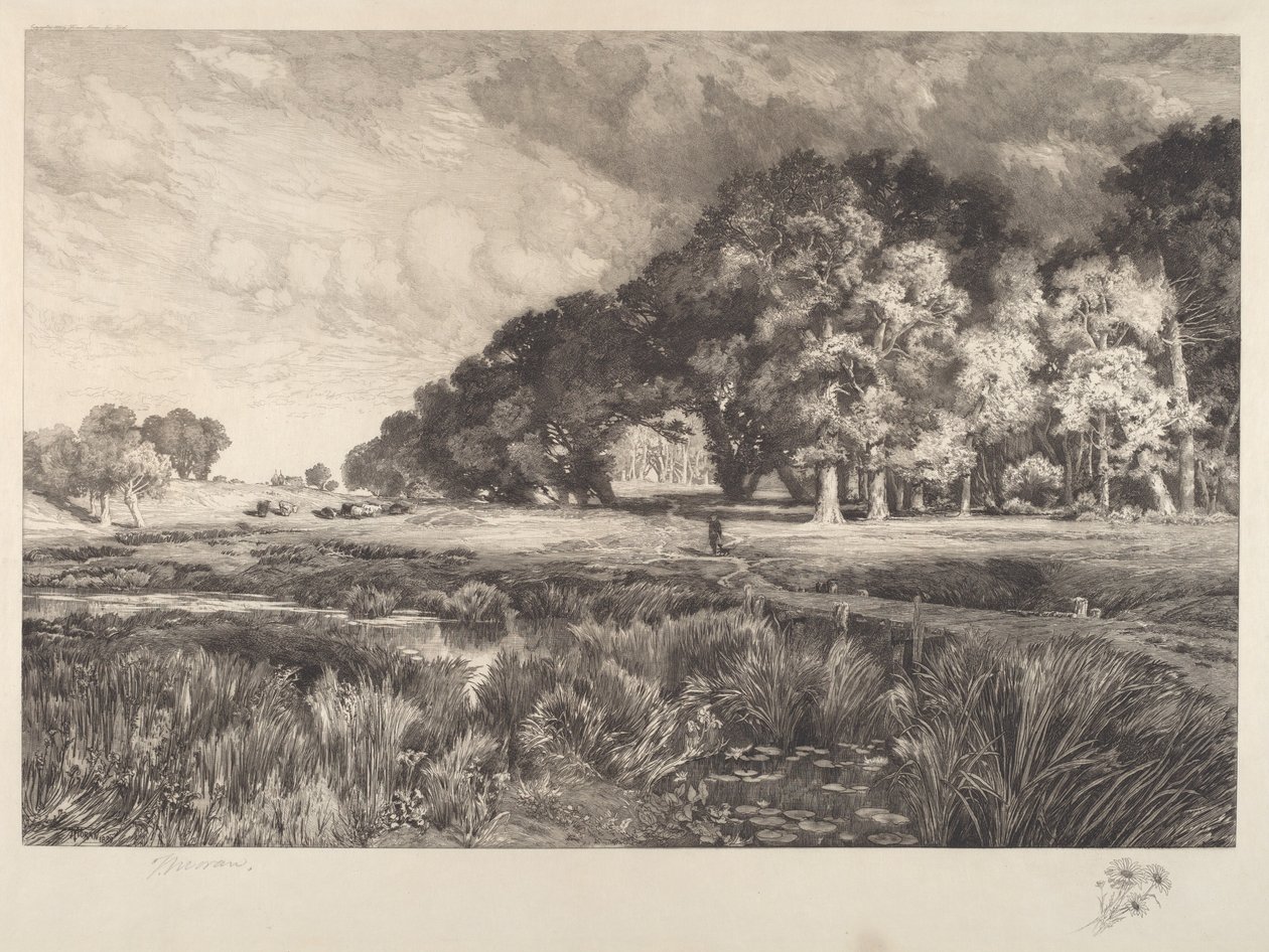 Krajina Long Island od Thomas Moran