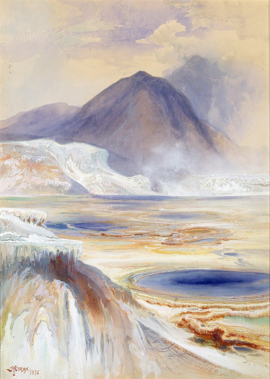 Mammoth Hot Springs, Yellowstone od Thomas Moran