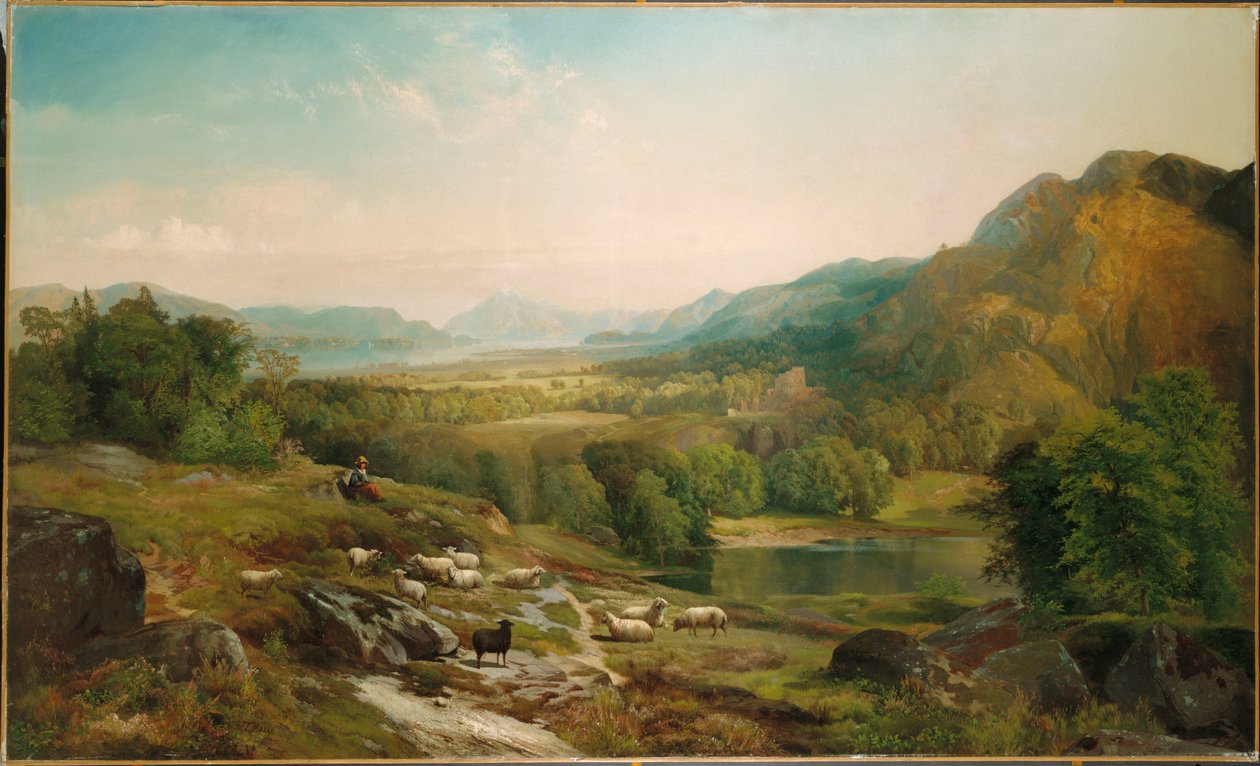 Minding the Flock, c.1867 od Thomas Moran