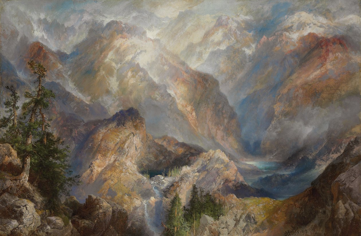 Ráno v Sierras, Nevada, 1910 od Thomas Moran