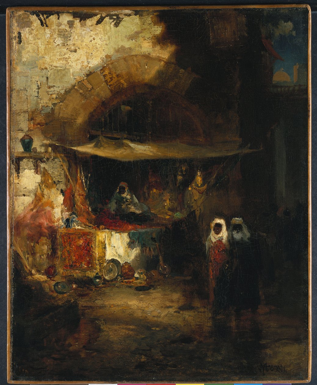 Marocký bazar od Thomas Moran