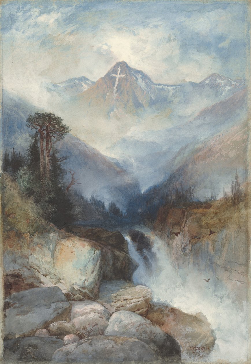 Hora svatého kříže od Thomas Moran