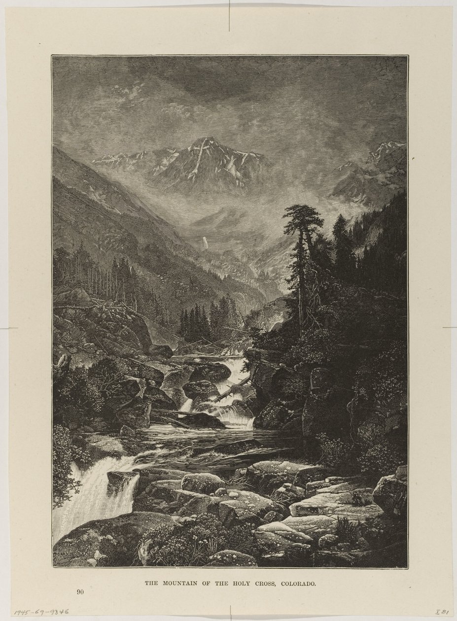 Hora Svatého kříže, Colorado od Thomas Moran