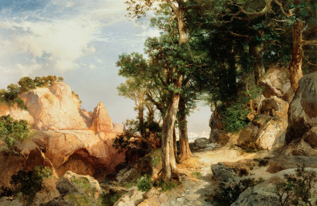 Na Berry Trail - Grand Canyon of Arizona, 1903 od Thomas Moran