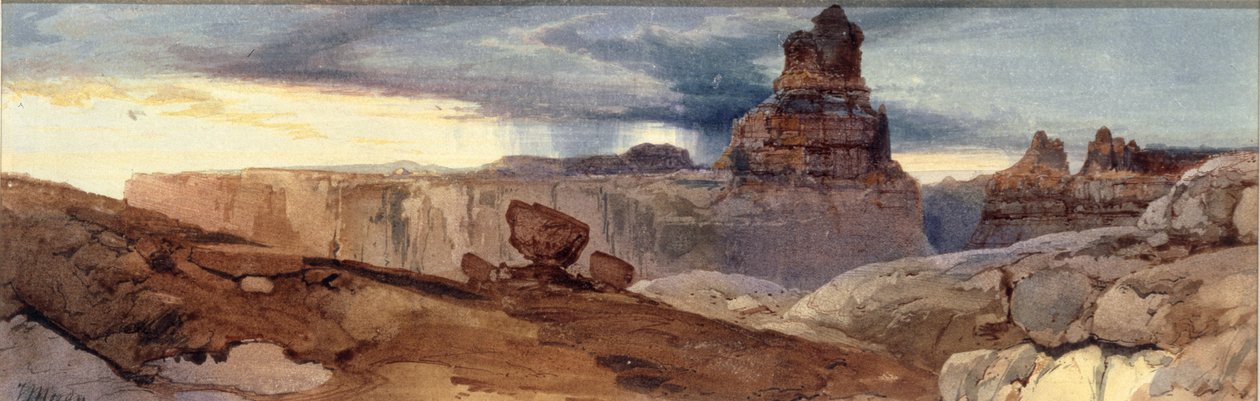 Shin-Au-Av-Tu-Weap God Land, kaňon Colorada. Utah Ter., 1873-1874. od Thomas Moran