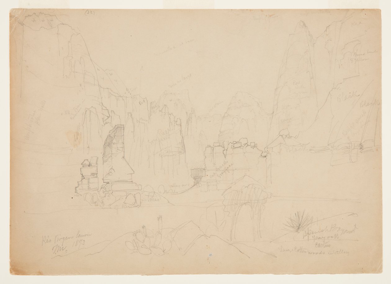 Kaňon Rio Virgin, Jižní Utah od Thomas Moran