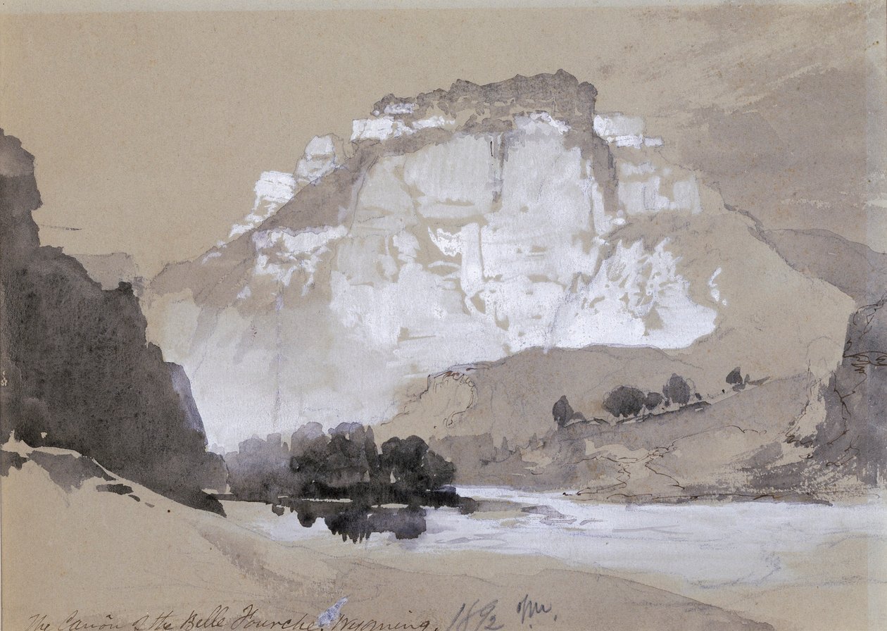 Kaňon Belle Fourche, Wyoming od Thomas Moran