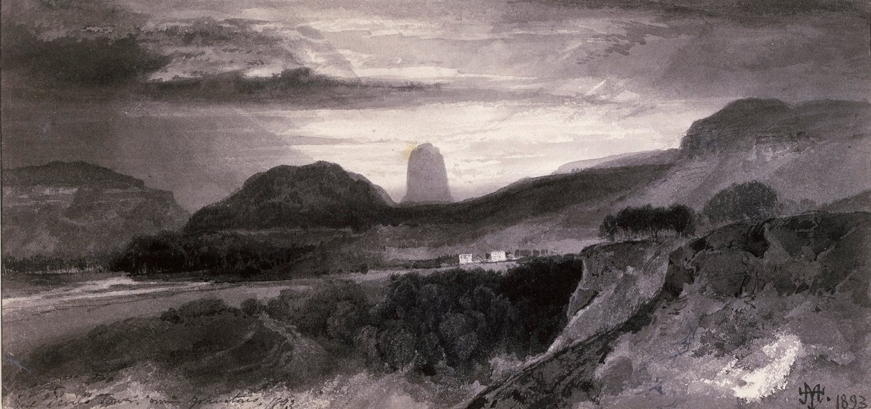 Ďáblova věž od společnosti Johnstons od Thomas Moran