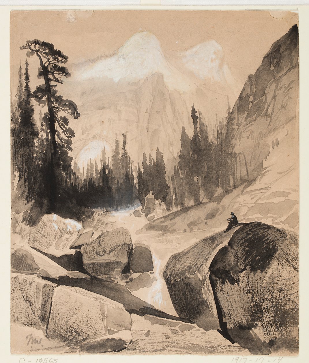 The North Dome, Yosemite, Kalifornie od Thomas Moran