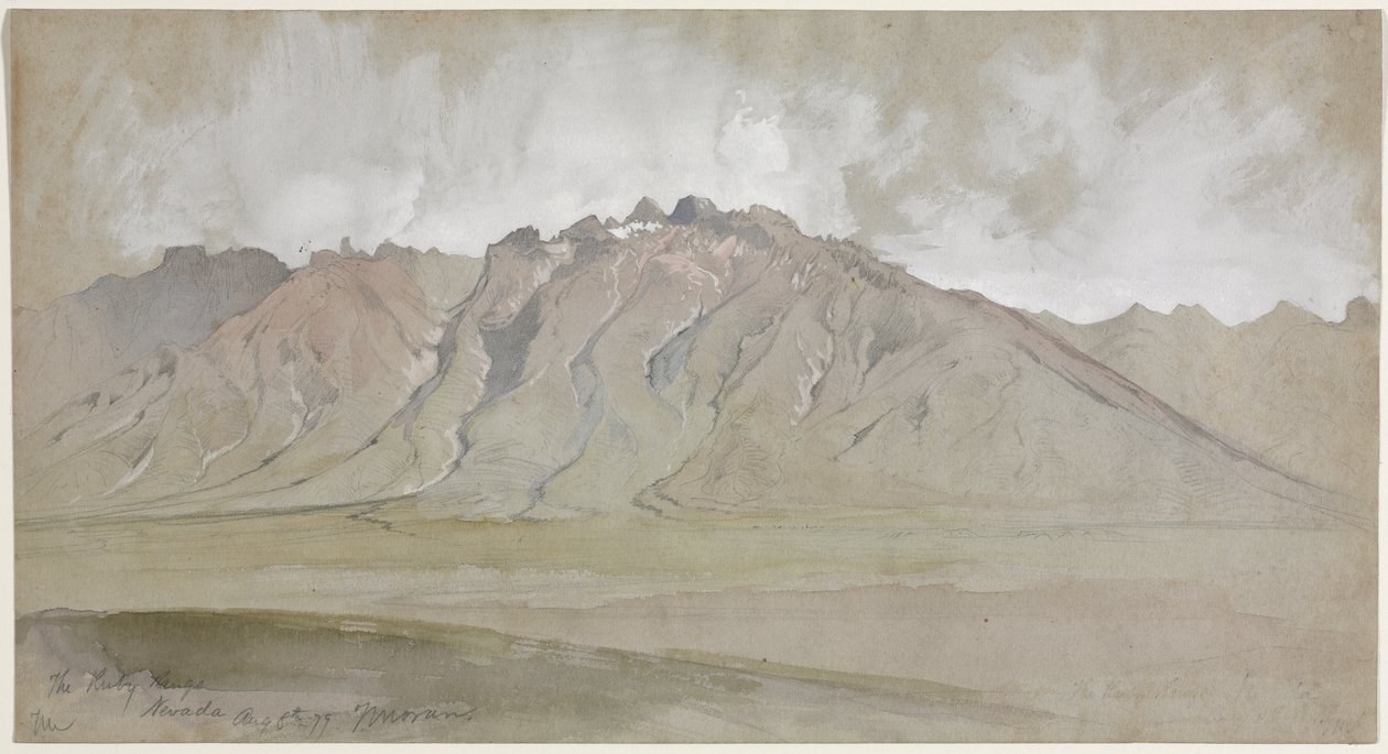 Pohoří Ruby, Nevada od Thomas Moran
