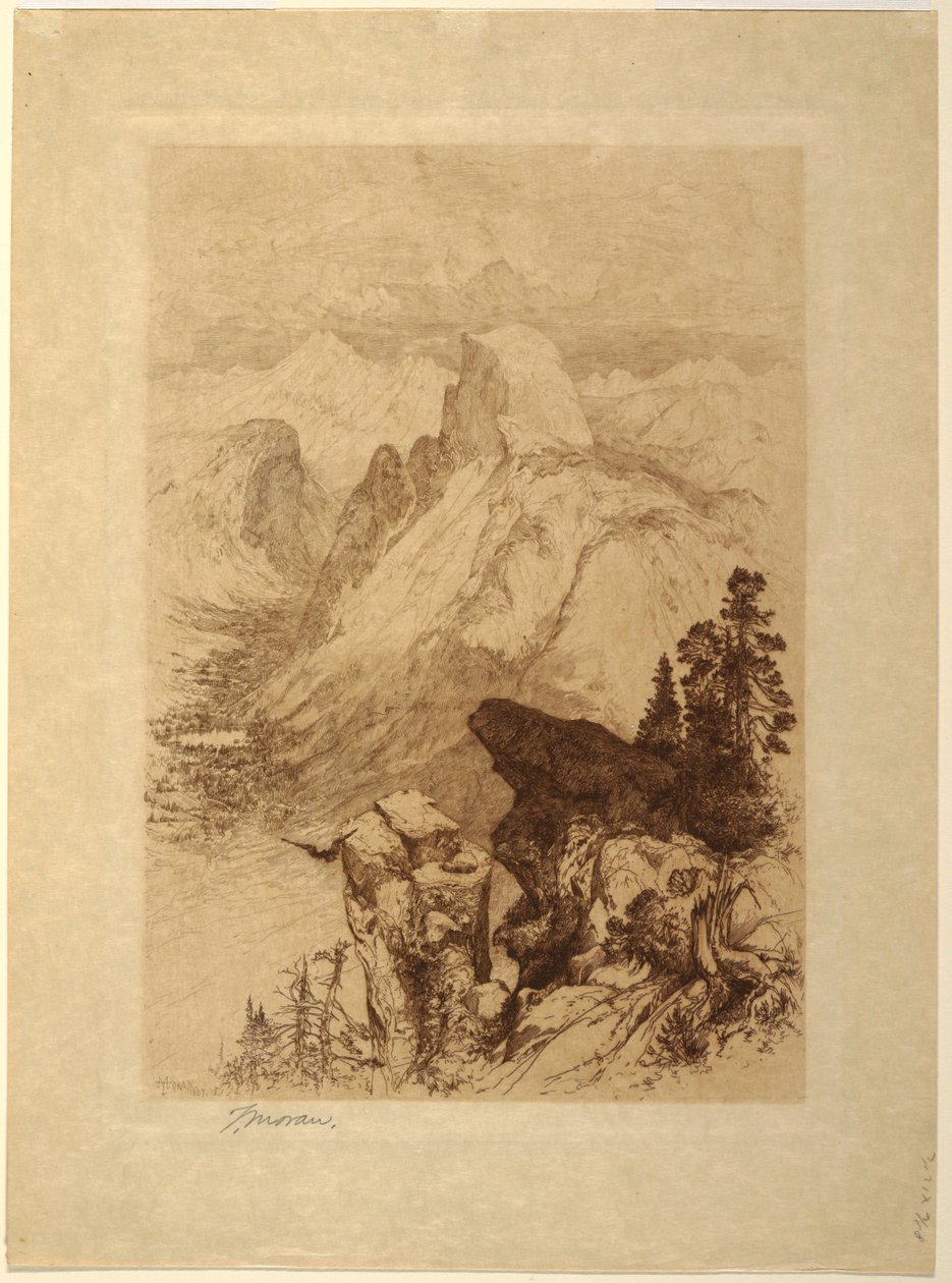 Jižní dóm, Yosemitské údolí od Thomas Moran
