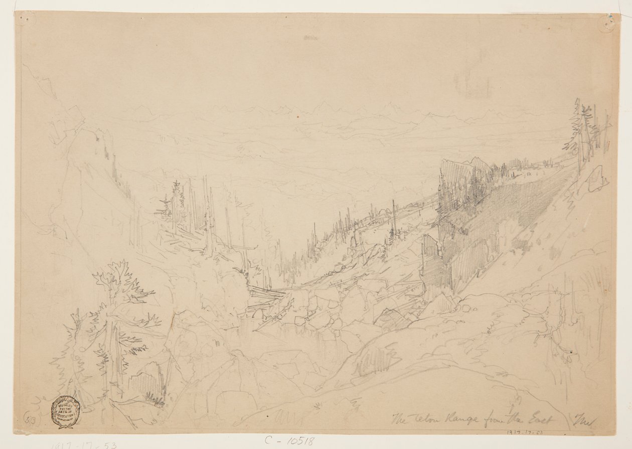 Pohoří Teton z východu od Thomas Moran