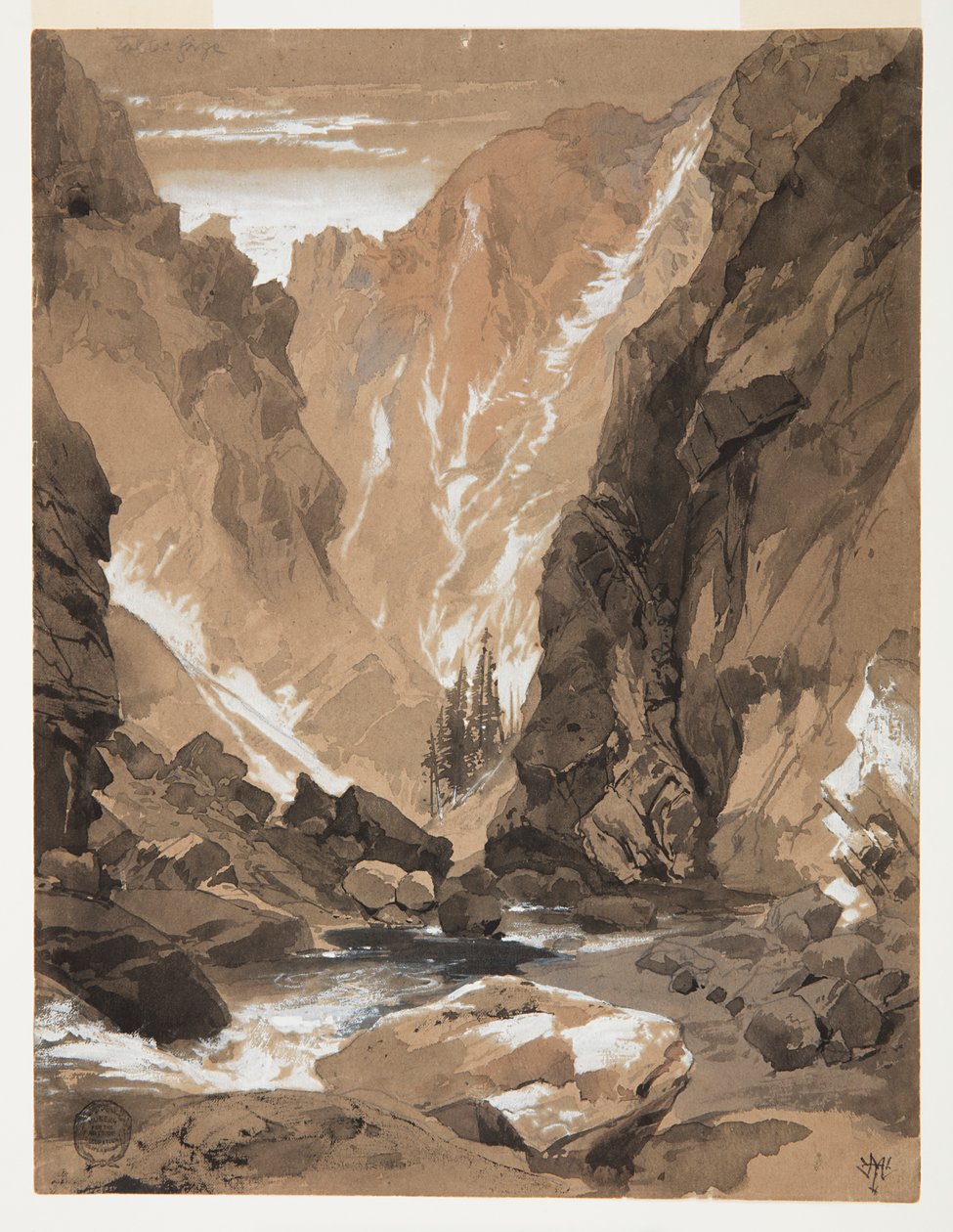 Toltécká soutěska, Colorado od Thomas Moran