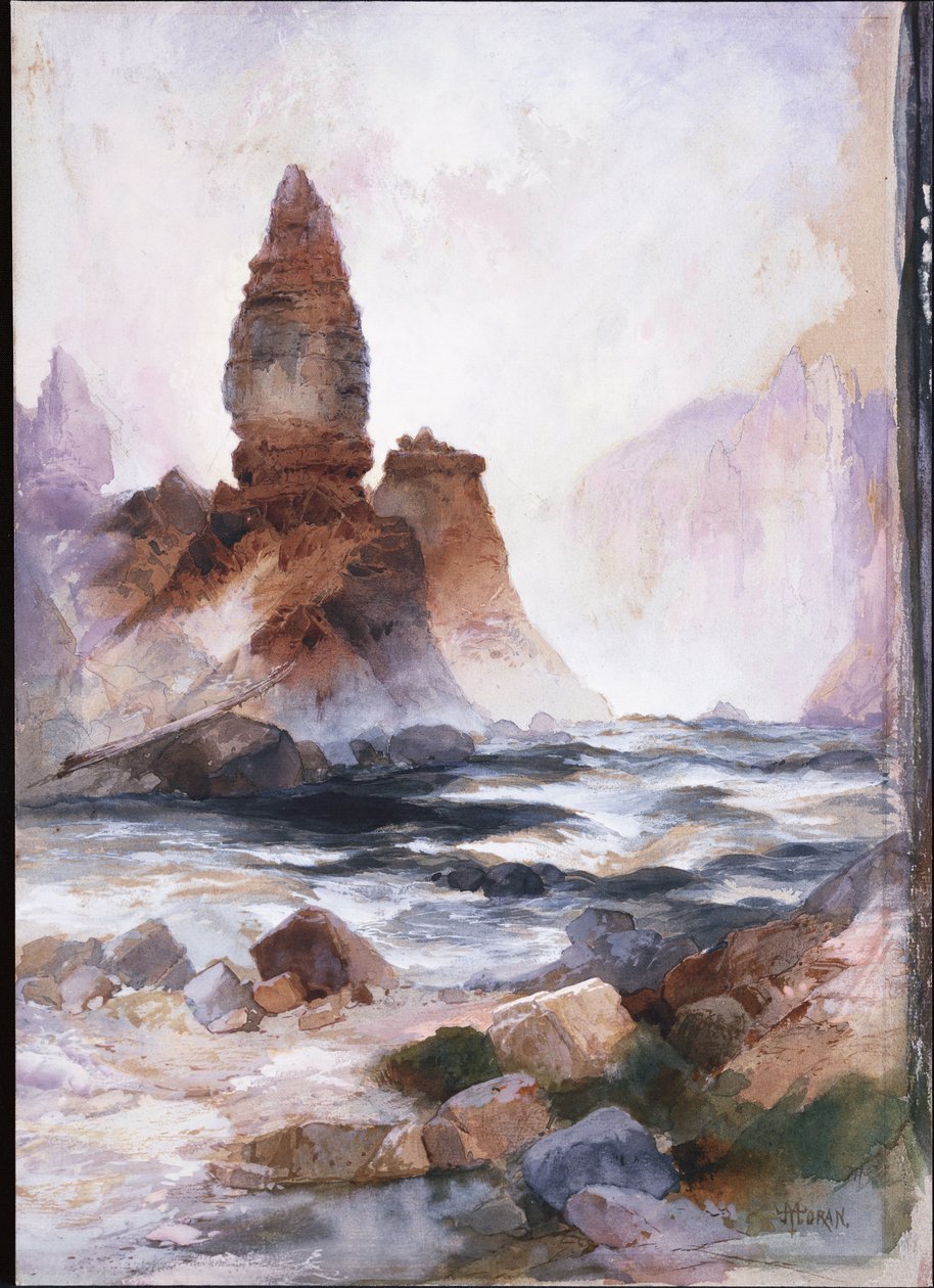 Tower Falls a Sulphur Rock, Yellowstone od Thomas Moran