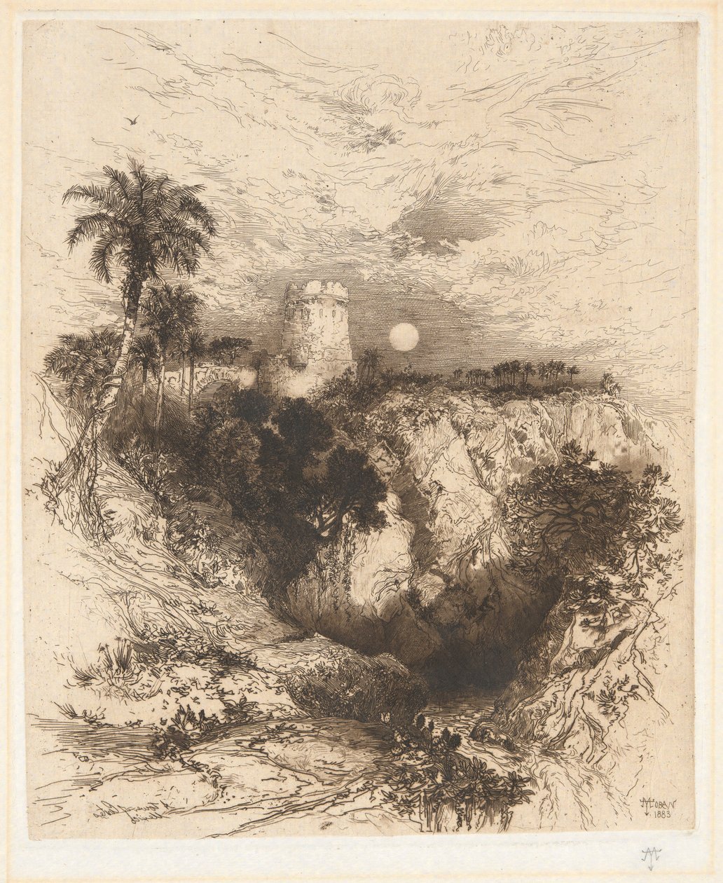 Věž Cortez, Mexiko od Thomas Moran