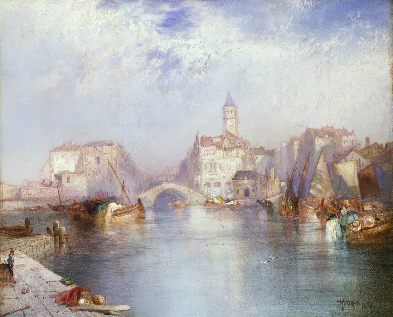 Benátský kanál, 1896 od Thomas Moran