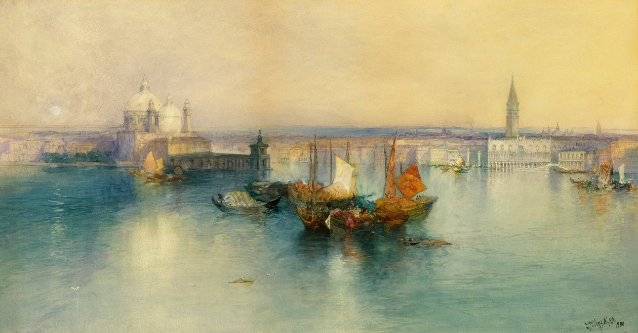 Benátky z věže San Giorgio od Thomas Moran