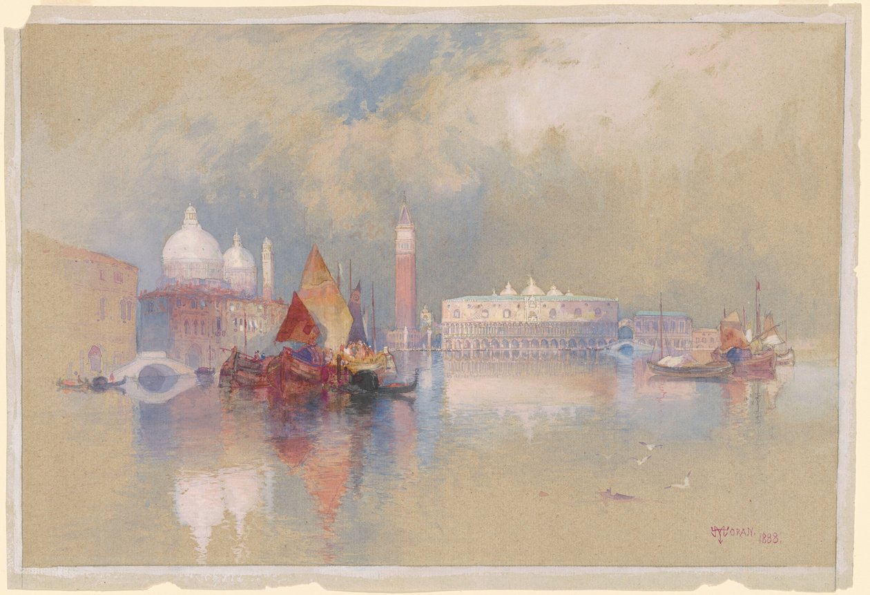 Pohled na Benátky od Thomas Moran