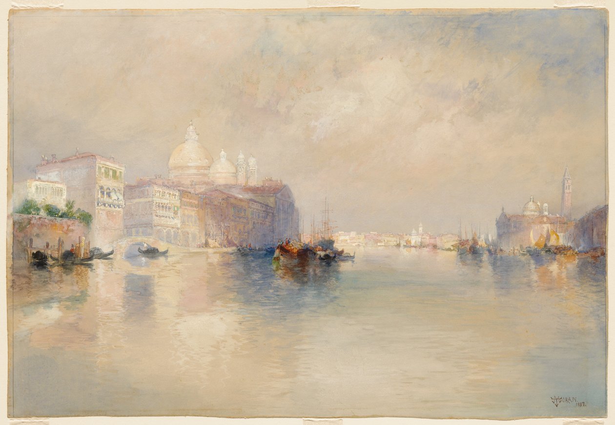 Pohled na Benátky od Thomas Moran
