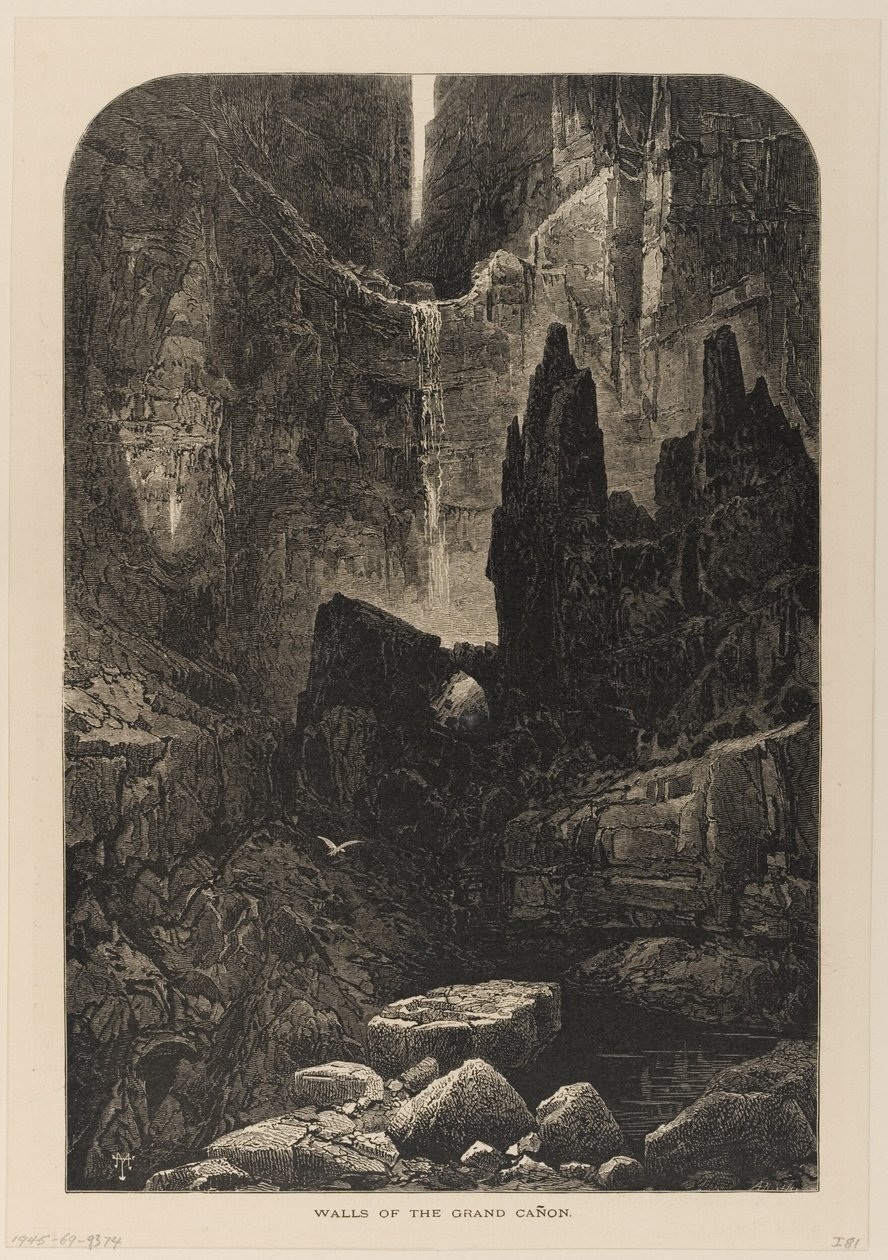 Stěny Grand Canyonu, řeka Colorado od Thomas Moran