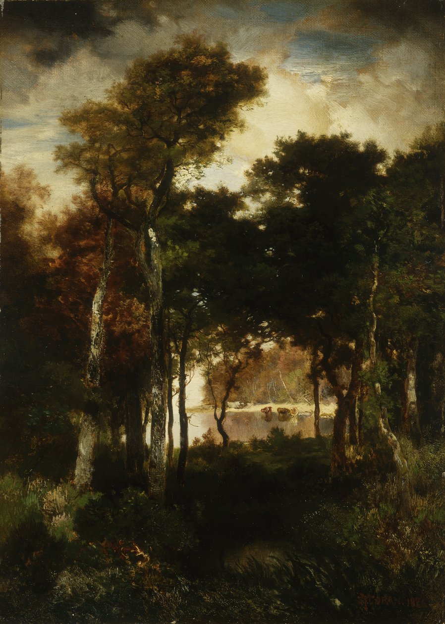 Woods by a River, 1886 od Thomas Moran