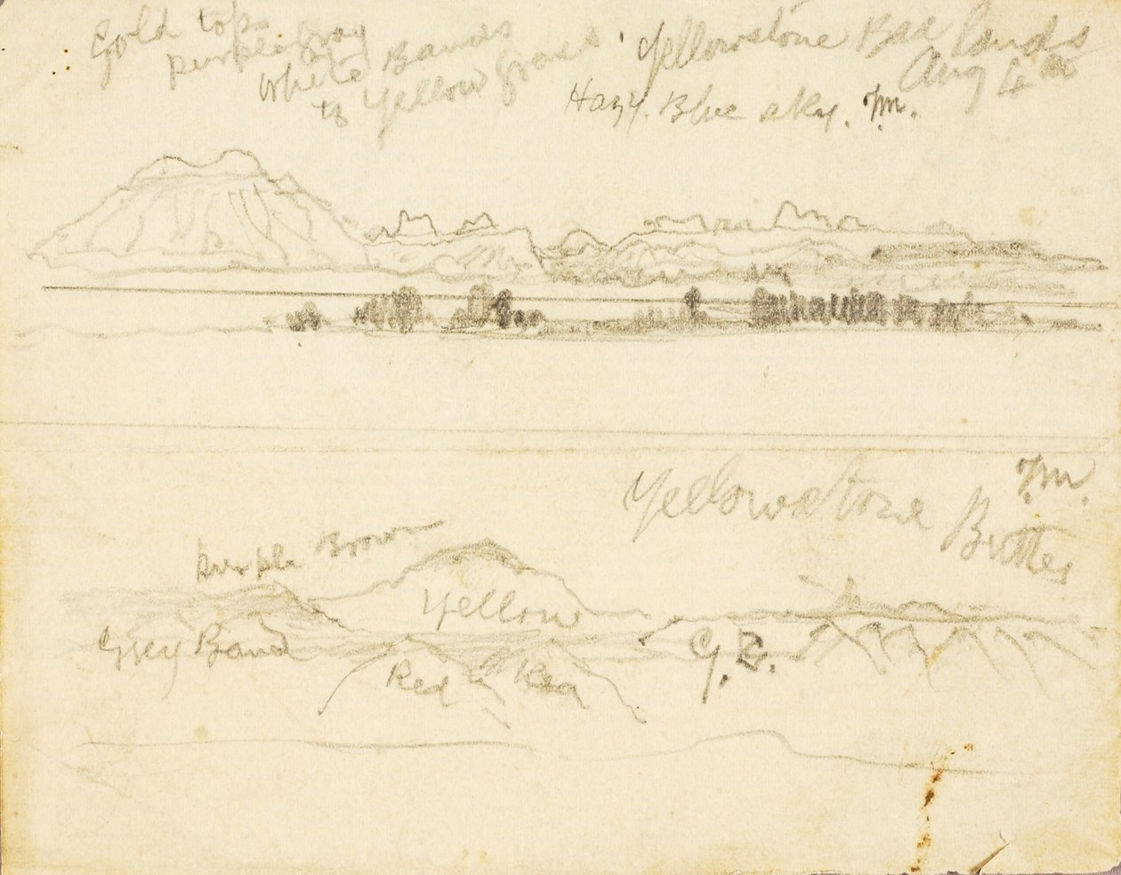 Yellowstone Bad Lands (a) Yellowstone Buttes od Thomas Moran