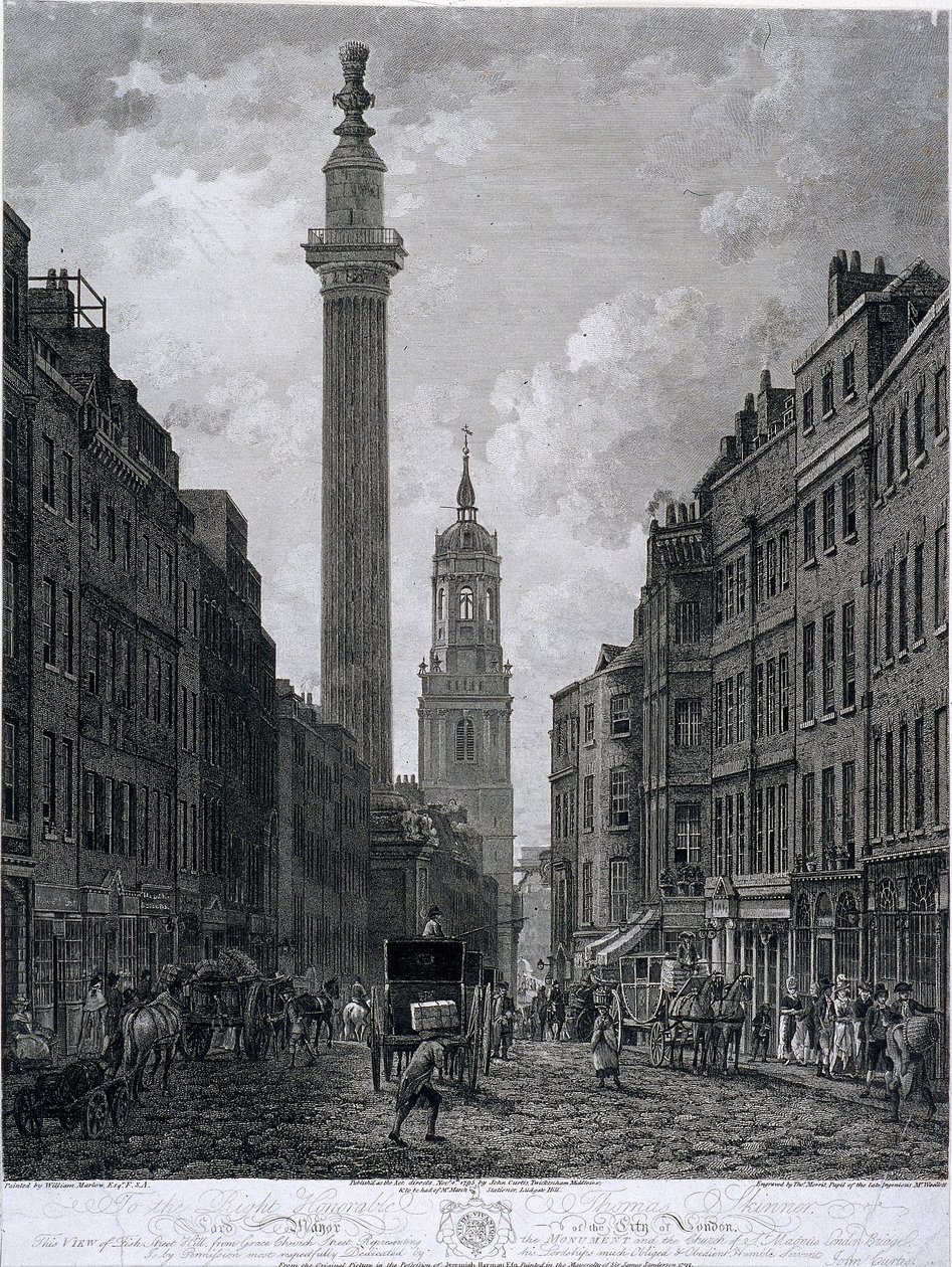 Fish Street Hill, Londýn, 1795 od Thomas Morris