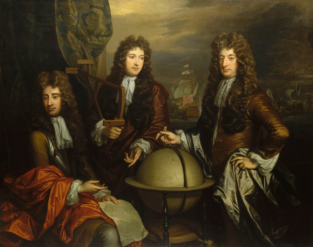 John Benbow (1653-1702), Sir Ralph Delavalle (asi 1645-1707) a Thomas Phillips (asi 1635-1693) od Thomas Murray