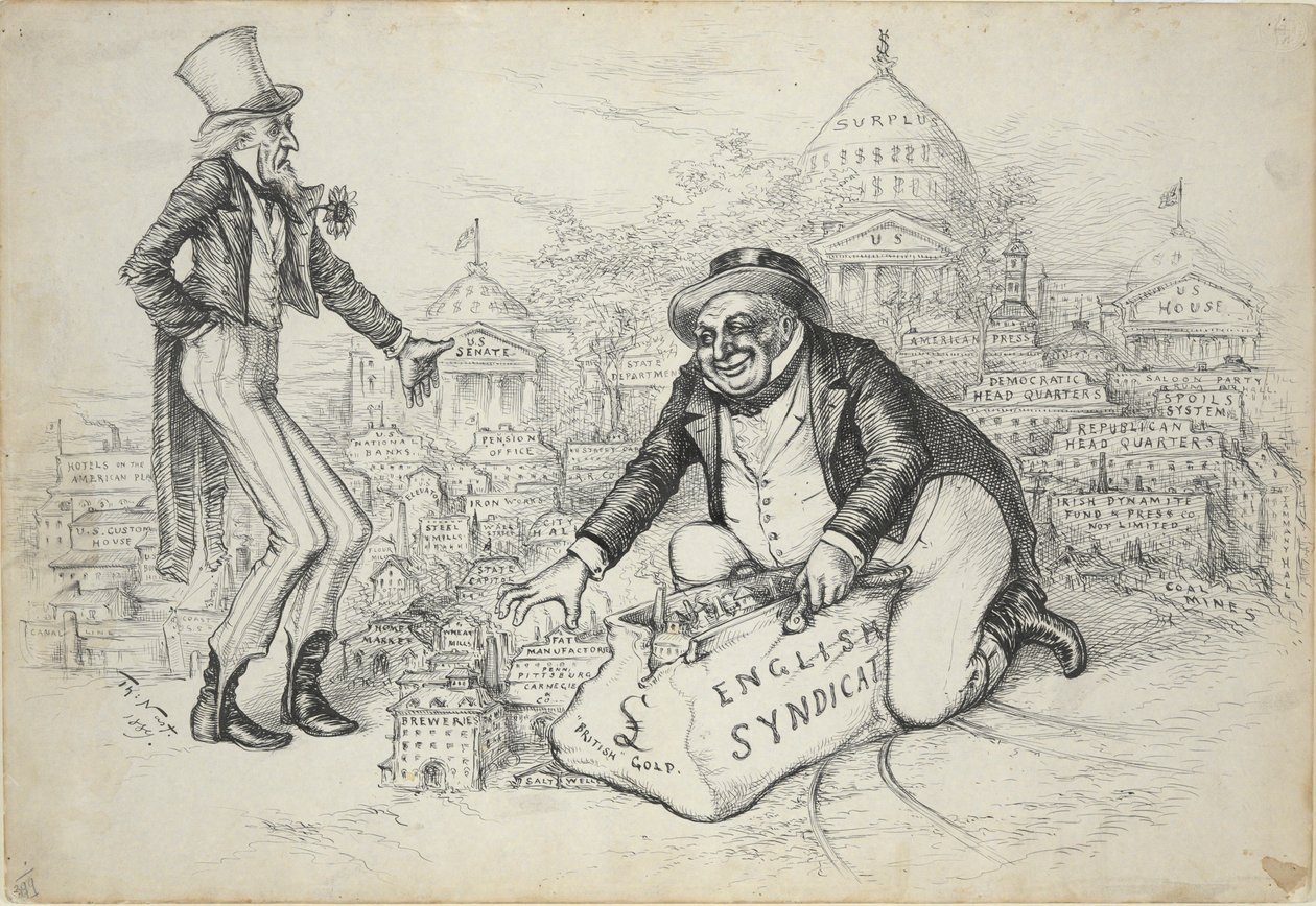 anglický syndikát (britské zlato) od Thomas Nast