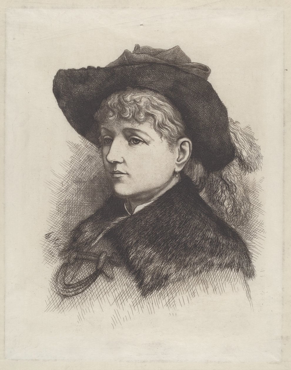 Portrét umělcovy manželky, Sarah Edwards Nast od Thomas Nast