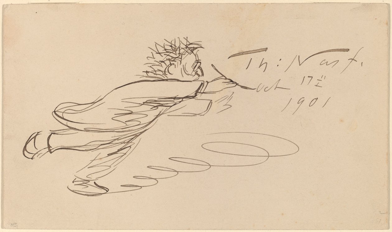 Podpis, "TH. Nast, 17. října 1901" od Thomas Nast
