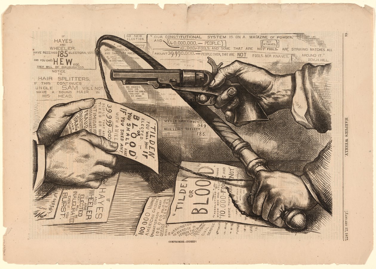 Tildenův test nebo krevní kompromis – to je pravda! od Thomas Nast