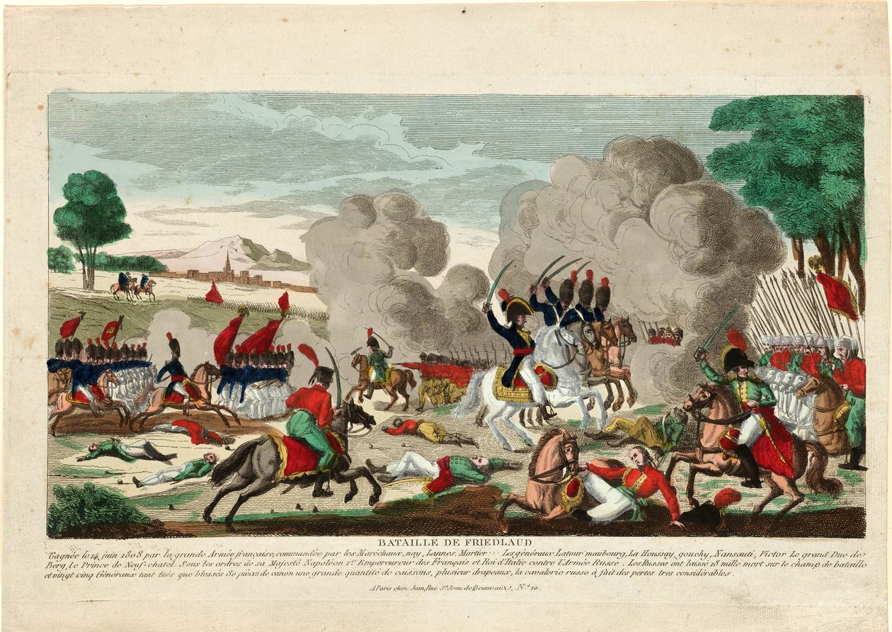 Bataille de Friedland - Bitva o Friedland. Obvinění ruské Leibovy gardy dne 14. června 1807 - Naudet, Thomas Charles od Thomas Naudet