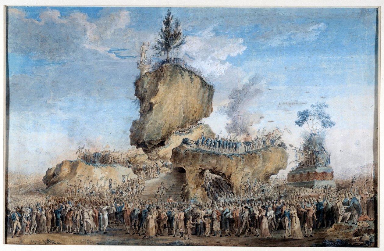 Svátek Nejvyšší bytosti na březnovém poli v roce 1793. Obraz Thomase Naudeta (1778 - 1810) od Thomas Naudet