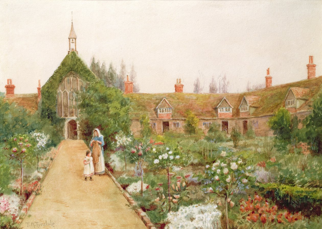 Venkovská zahrada v Bray, Berkshire od Thomas Nicholson Tyndale