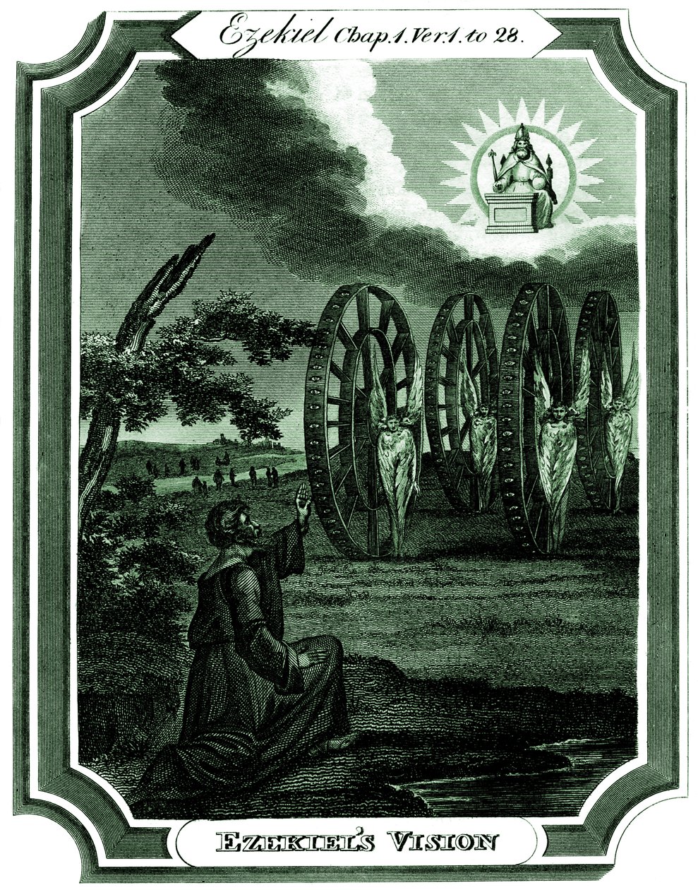 Ezechiel má vidění (rytina) od Thomas Oldham Barlow