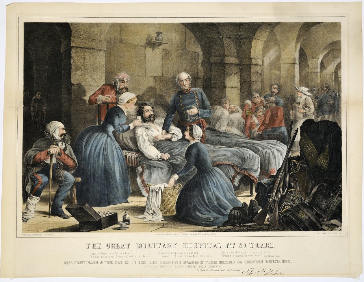 Velká vojenská nemocnice ve Scutari, tisk Stannard und Dixon, 24. února 1855 od Thomas Packer
