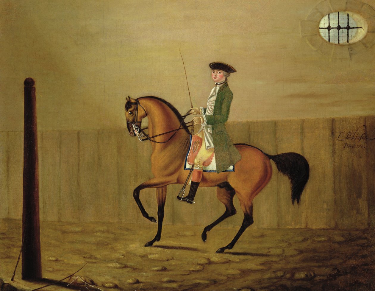 Gentleman na Bay Horse v jezdecké škole od Thomas Parkinson