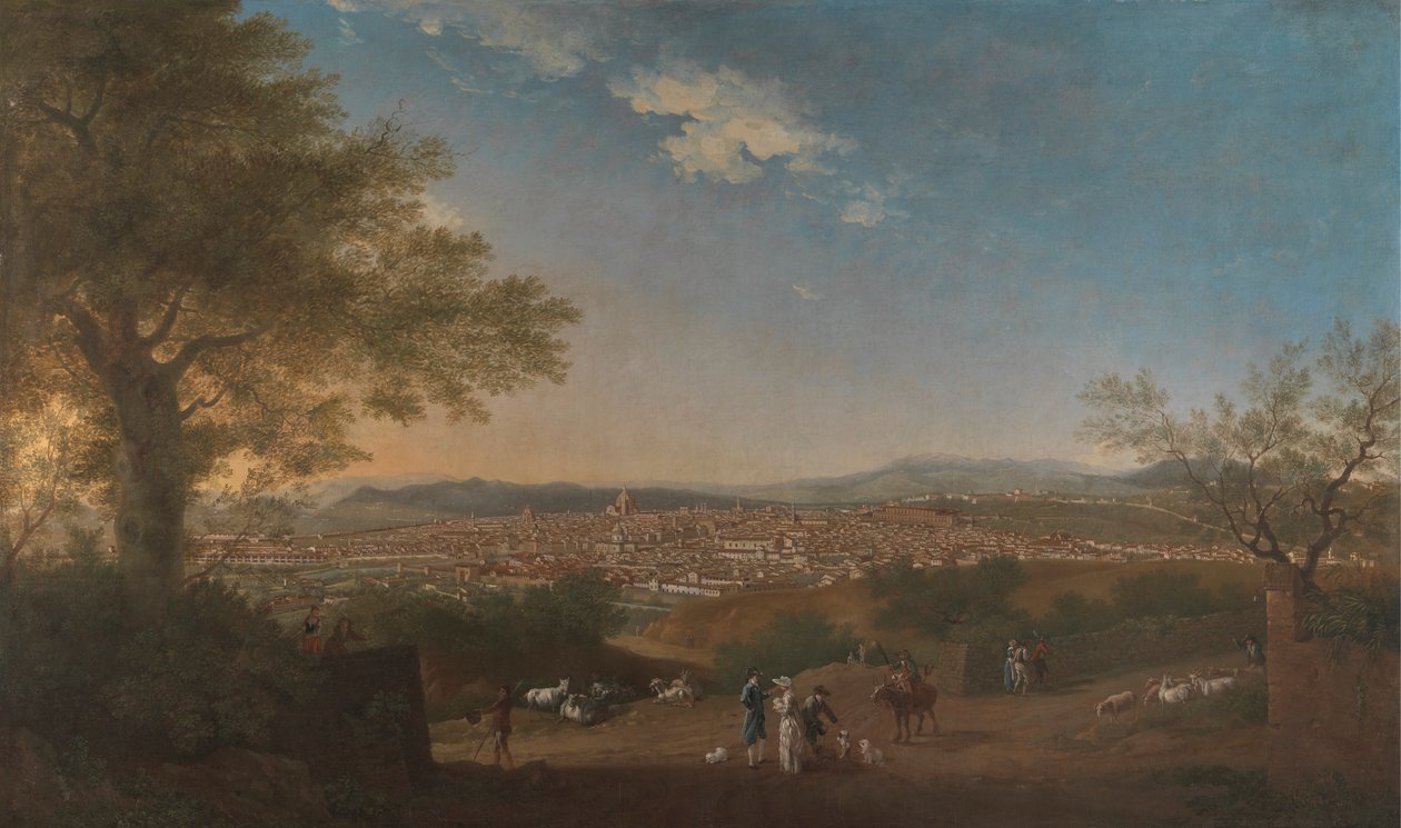 Panoramatický pohled na Florencii z Bellosguardo od Thomas Patch