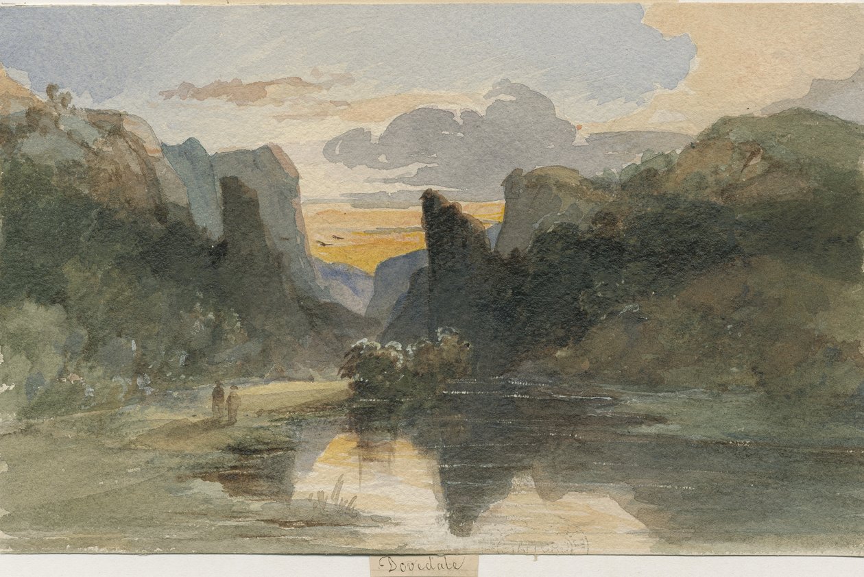 Dovedale - krajina: malba akvarelem, nd [?19. století] od Thomas Peploe Wood
