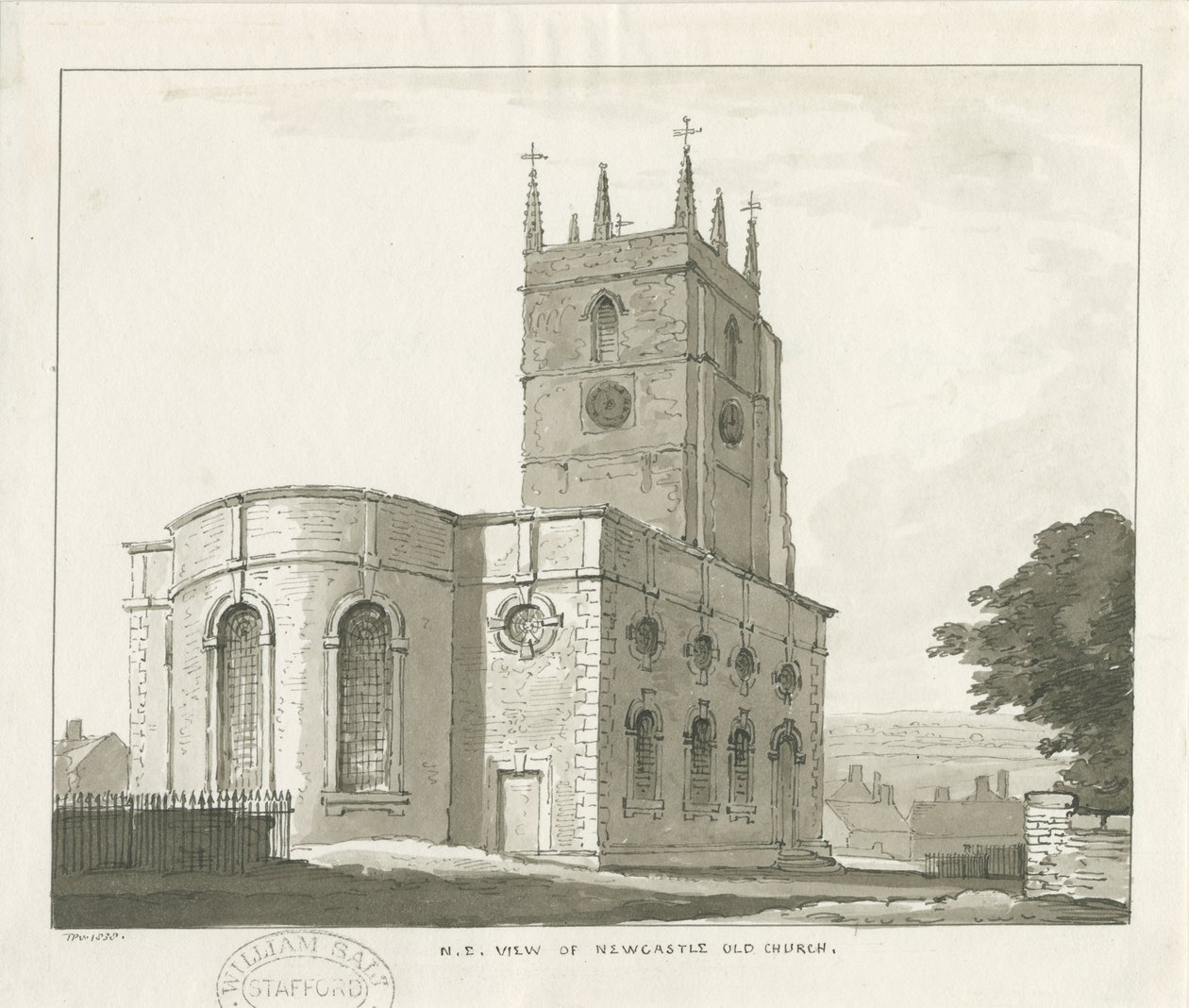Newcastle-under-Lyme - "St. Giles the Abbot" od Thomas Peploe Wood