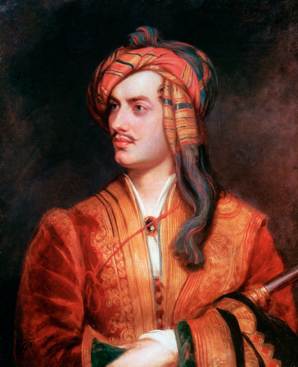 Byron z Rochdale v albánských šatech, 1813 od Thomas Phillips