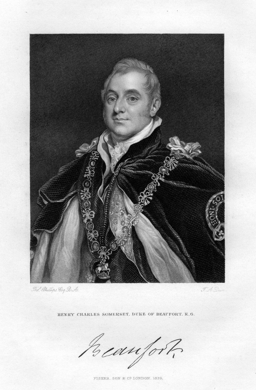 Henry Charles Somerset, vévoda z Beaufort, 1829 od Thomas Phillips