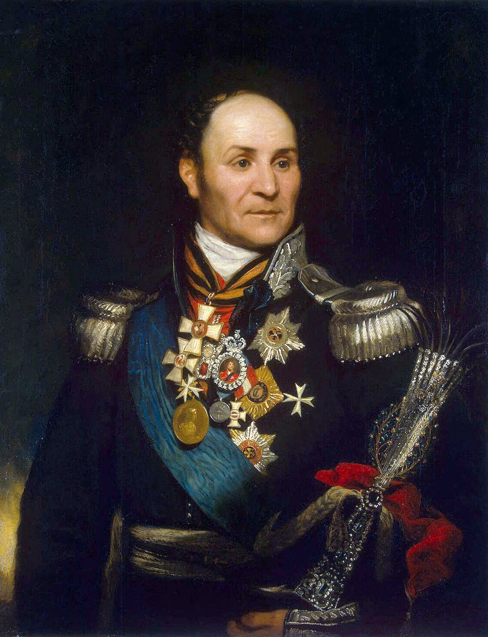 Portrét hraběte Matveje Ivanoviče Platova (1757-1818) (Matvei Ivanovič Platov) malba z roku 1814 od Phillips, Thomas (1770-1845) Státní Ermitáž, Petrohrad od Thomas Phillips