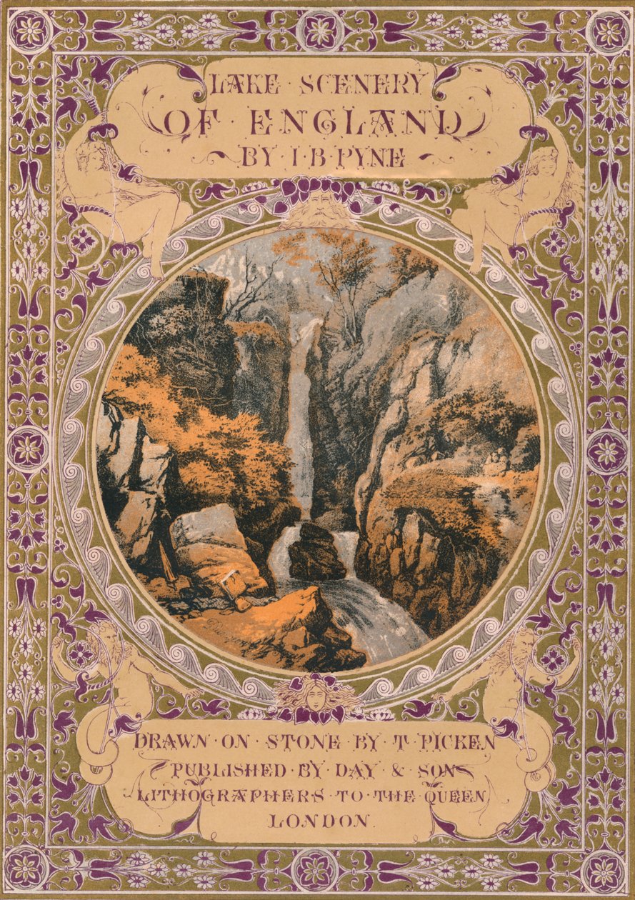 Frontispiece k Lake Scenery of England od J. B. Pyne, 50. léta 19. století. od Thomas Picken
