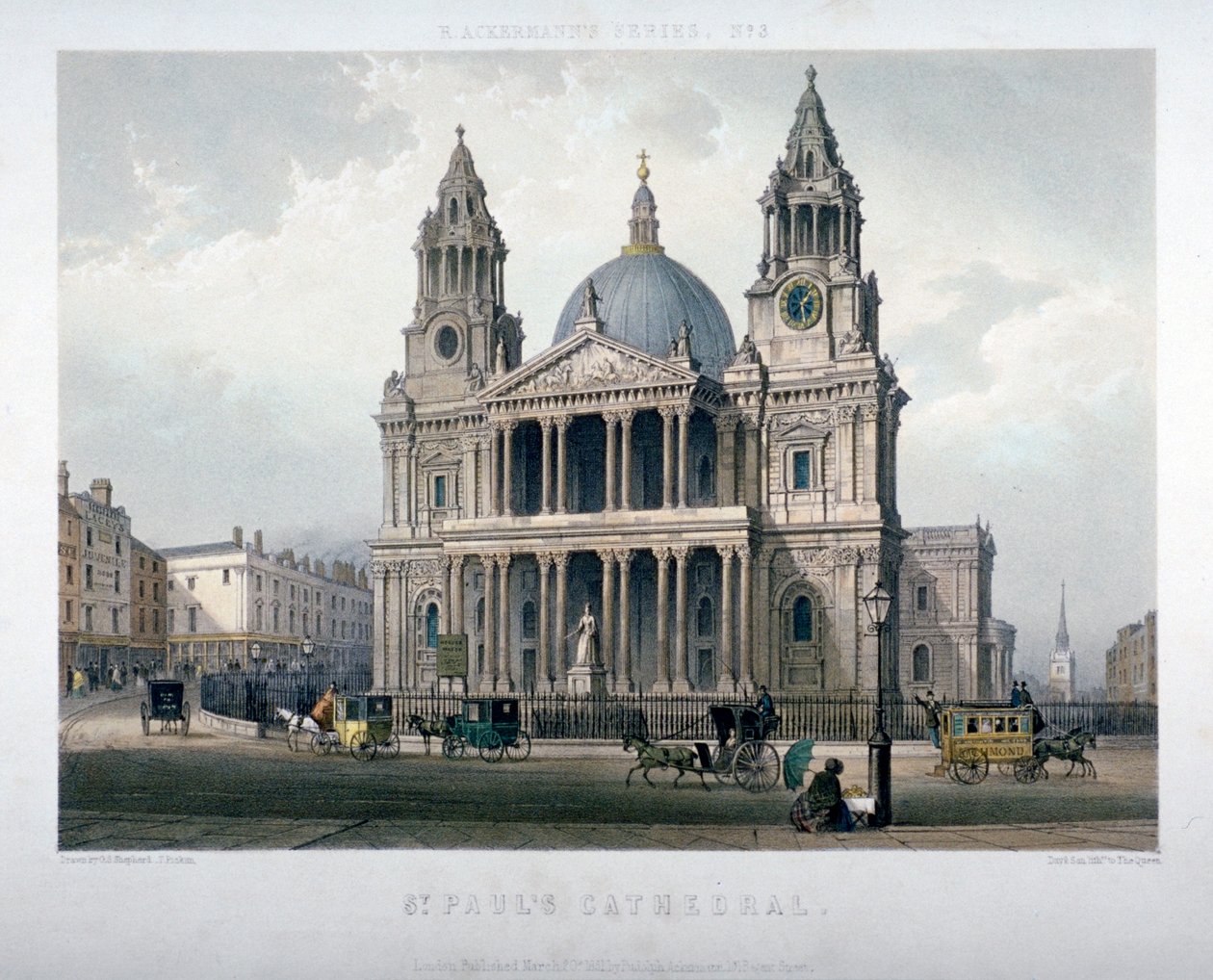 Katedrála svatého Pavla, City of London, 1851 od Thomas Picken