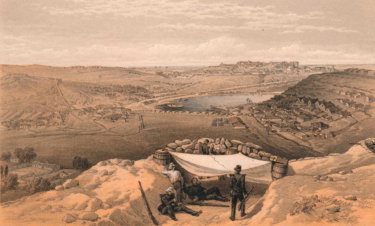 Městské baterie nebo vnitřní opevnění Sebastopol, 1856 od Thomas Picken