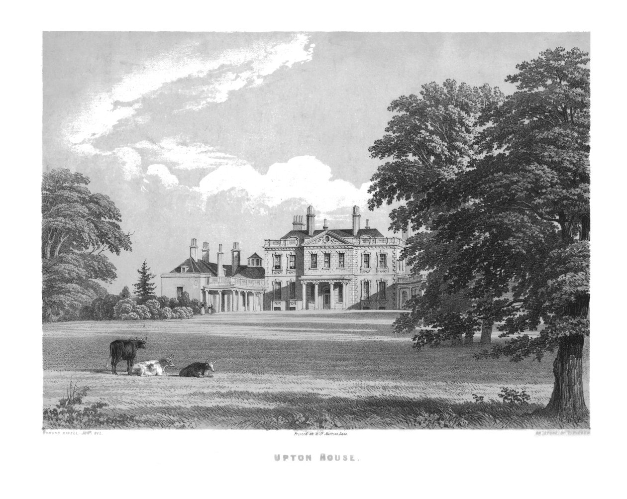 Upton House, polovina 19. století. od Thomas Picken