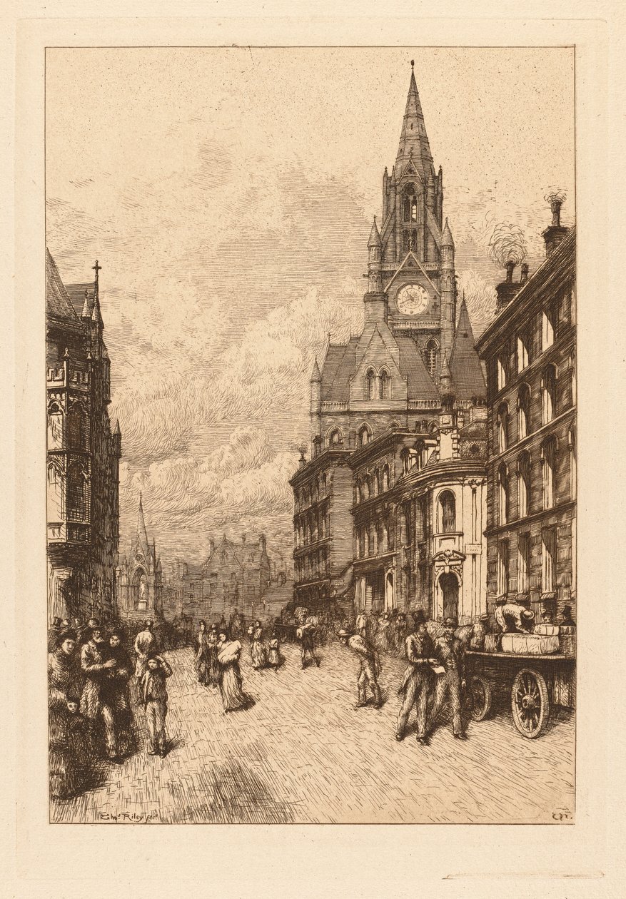 Radnice, Manchester od Thomas Riley