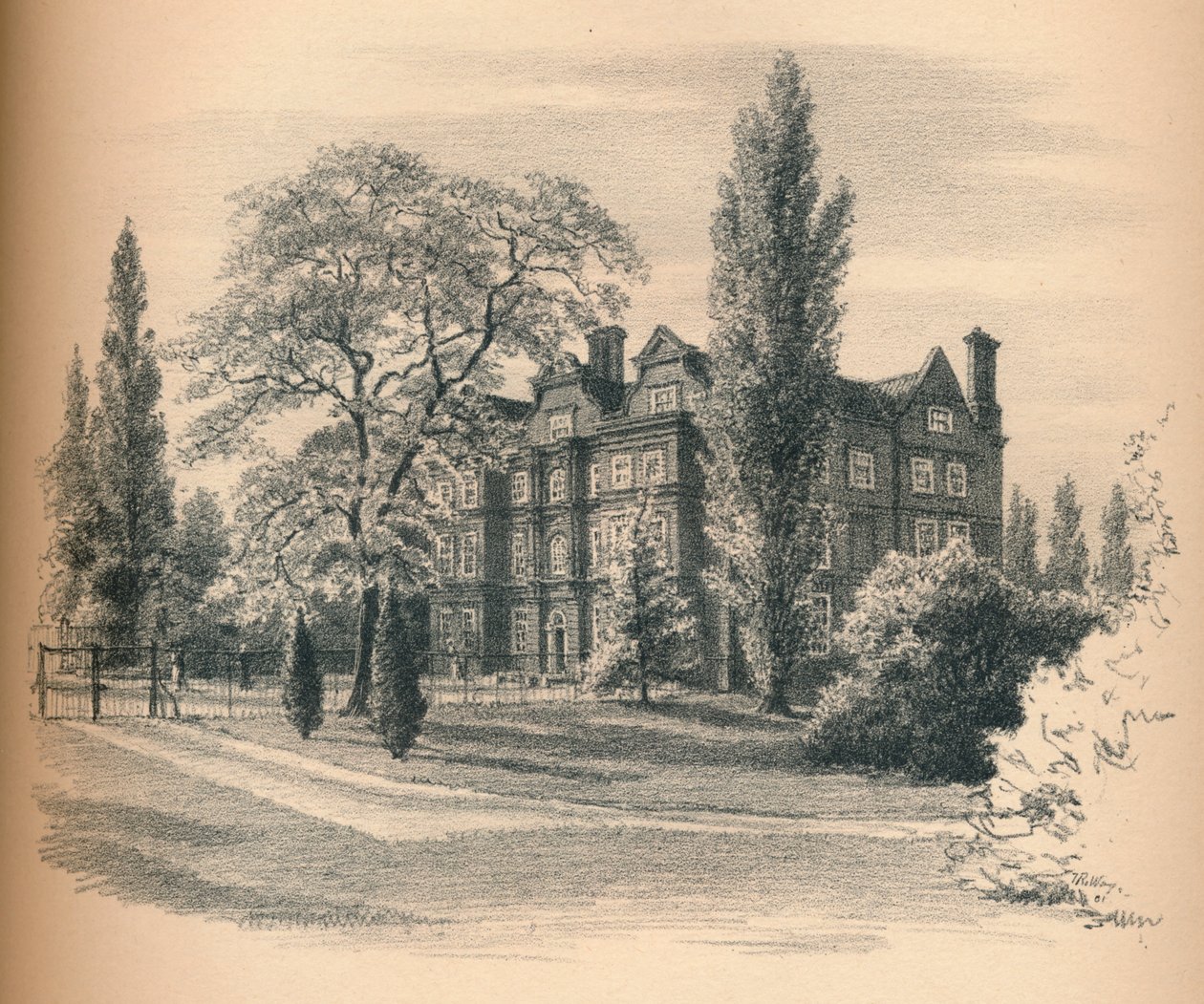 Exteriér paláce Kew, 1902 od Thomas Robert Way